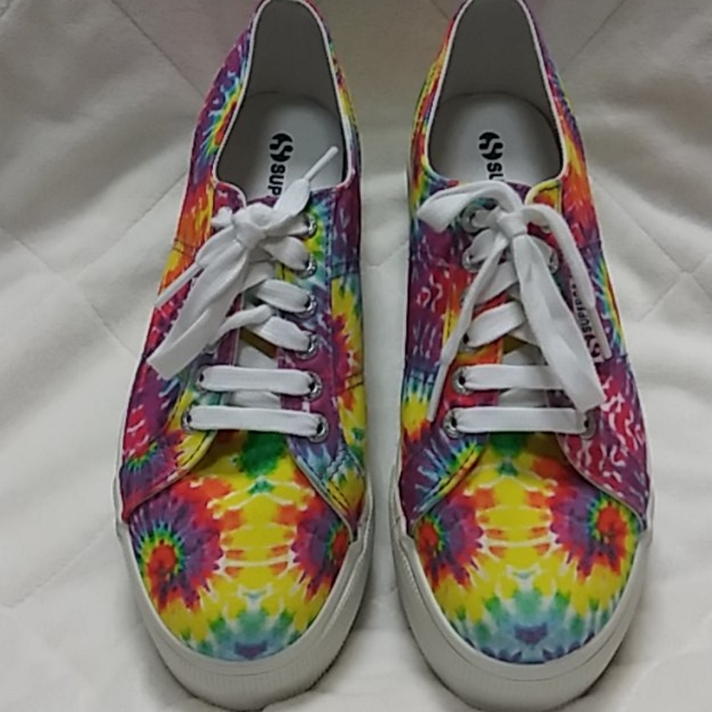 Superga Tie Dye platform canvas sneaker Size 8 - Picture 4 of 7